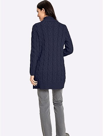 Veste Longue En Tricot 50% Coton - Taille Standard - Witt