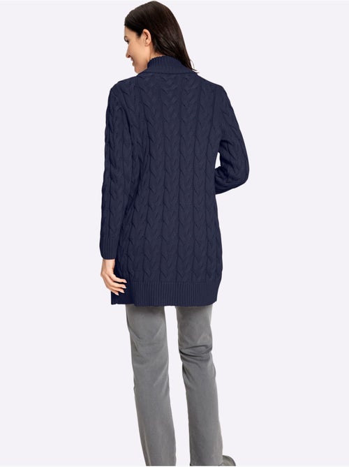 Veste Longue En Tricot 50% Coton - Taille Standard - Witt - Kiabi
