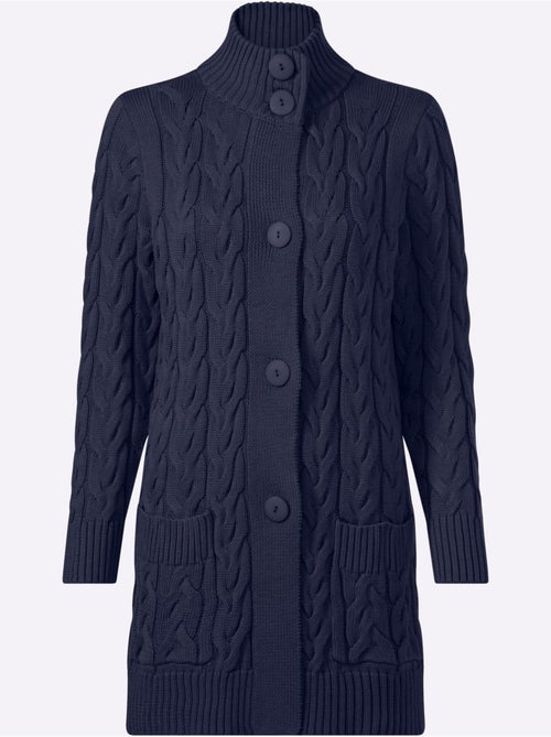 Veste Longue En Tricot 50% Coton - Taille Standard - Witt - Kiabi