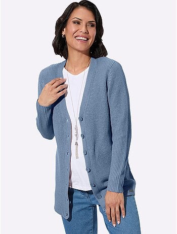 Veste Longue En Tricot 50% Coton - Taille Standard - Witt