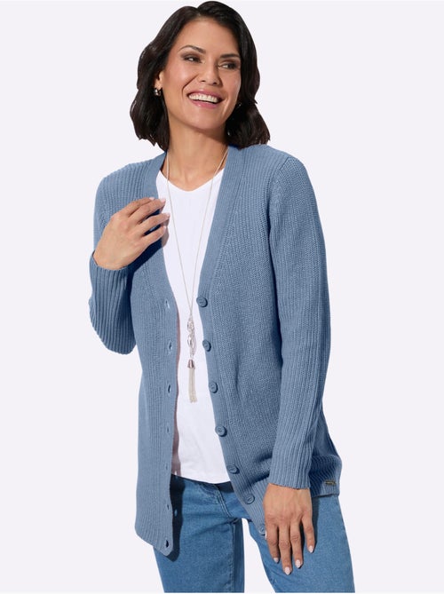 Veste Longue En Tricot 50% Coton - Taille Standard - Witt - Kiabi Veste Longue En Tricot 50% Coton - Taille Standard - Witt - Kiabi