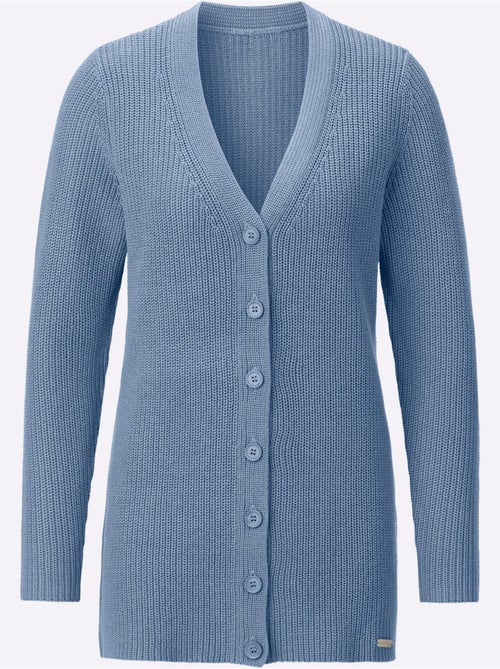 Veste Longue En Tricot 50% Coton - Taille Standard - Witt - Kiabi Veste Longue En Tricot 50% Coton - Taille Standard - Witt - Kiabi