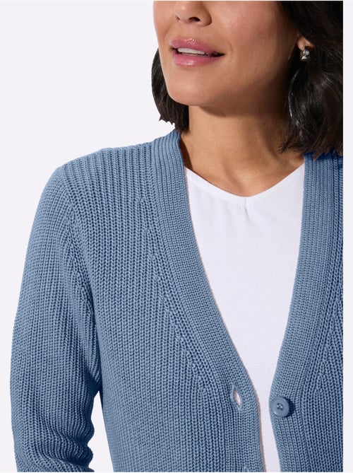 Veste Longue En Tricot 50% Coton - Taille Standard - Witt - Kiabi Veste Longue En Tricot 50% Coton - Taille Standard - Witt - Kiabi