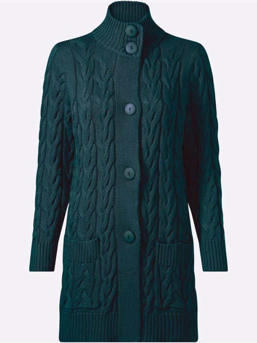 Veste Longue En Tricot 50% Coton - Taille Standard - Witt - Kiabi Veste Longue En Tricot 50% Coton - Taille Standard - Witt - Kiabi