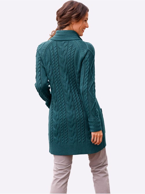 Veste Longue En Tricot 50% Coton - Taille Standard - Witt - Kiabi