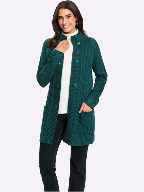 Veste Longue En Tricot 50% Coton - Taille Standard - Witt - Kiabi