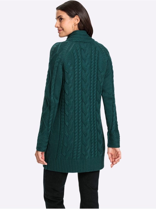 Veste Longue En Tricot 50% Coton - Taille Standard - Witt - Kiabi