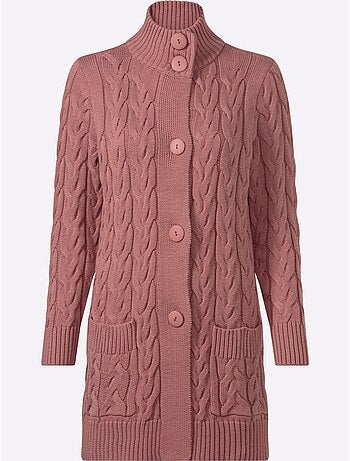 Veste Longue En Tricot 50% Coton - Taille Standard - Witt