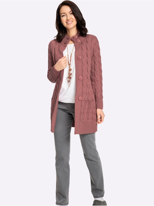 Veste Longue En Tricot 50% Coton - Taille Standard - Witt - Kiabi Veste Longue En Tricot 50% Coton - Taille Standard - Witt - Kiabi