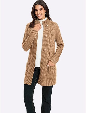 Veste Longue En Tricot 50% Coton - Taille Standard - Witt