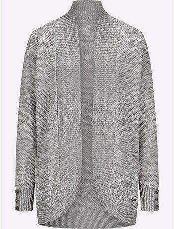 Veste longue en tricot 50% coton - taille standard - witt