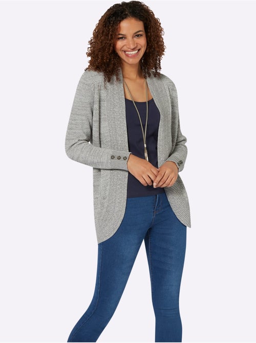 Veste longue en tricot 50% coton - taille standard - witt - Kiabi