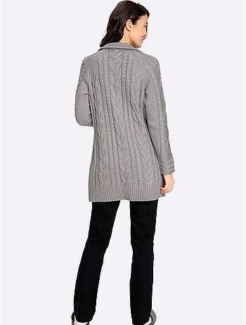Veste Longue En Tricot 50% Coton - Taille Standard - Witt