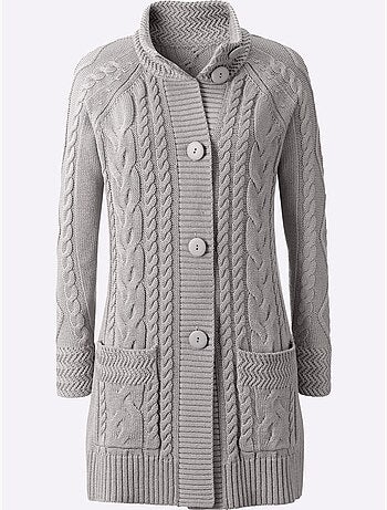 Veste Longue En Tricot 50% Coton - Taille Standard - Witt
