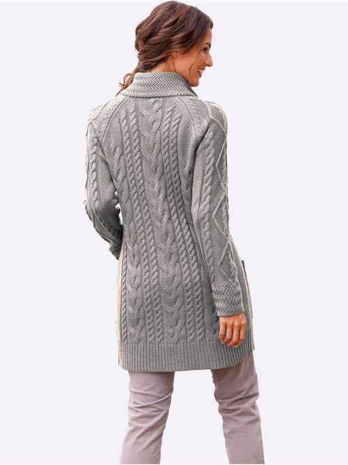 Veste Longue En Tricot 50% Coton - Taille Standard - Witt - Kiabi Veste Longue En Tricot 50% Coton - Taille Standard - Witt - Kiabi