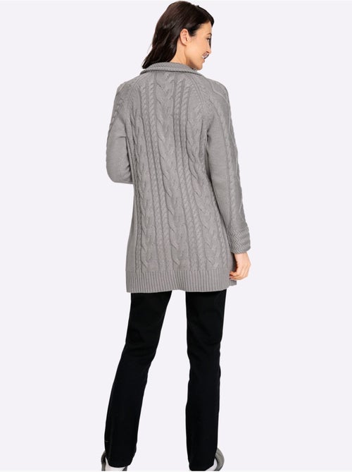 Veste Longue En Tricot 50% Coton - Taille Standard - Witt - Kiabi Veste Longue En Tricot 50% Coton - Taille Standard - Witt - Kiabi