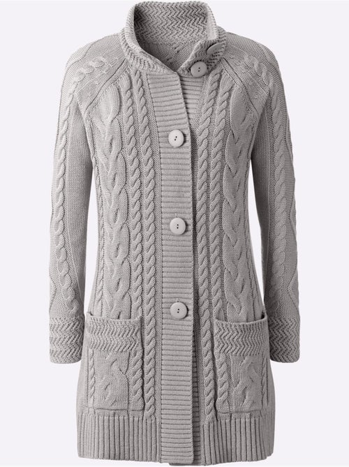 Veste Longue En Tricot 50% Coton - Taille Standard - Witt - Kiabi Veste Longue En Tricot 50% Coton - Taille Standard - Witt - Kiabi