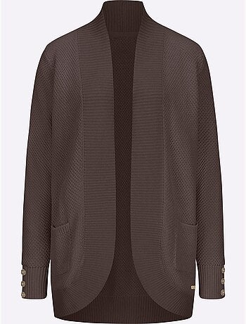Veste longue en tricot 50% coton - taille standard - witt