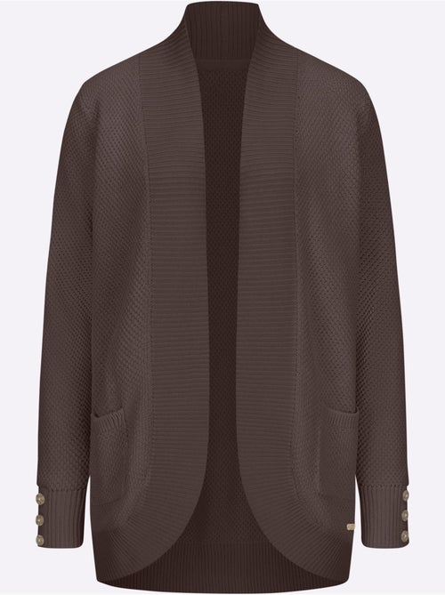 Veste longue en tricot 50% coton - taille standard - witt - Kiabi