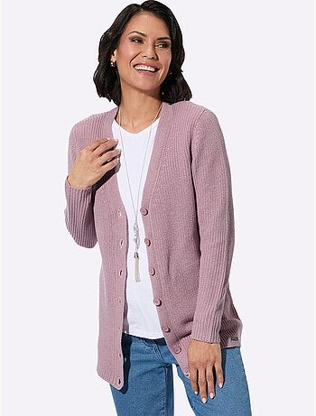 Veste longue en tricot 50% coton - taille standard - witt