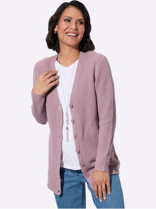 Veste Longue En Tricot 50% Coton - Taille Standard - Witt - Kiabi Veste Longue En Tricot 50% Coton - Taille Standard - Witt - Kiabi