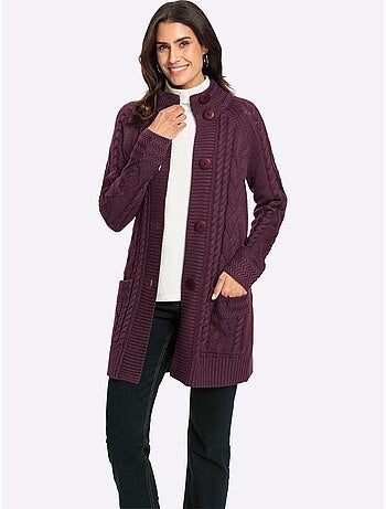 Veste Longue En Tricot 50% Coton - Taille Standard - Witt