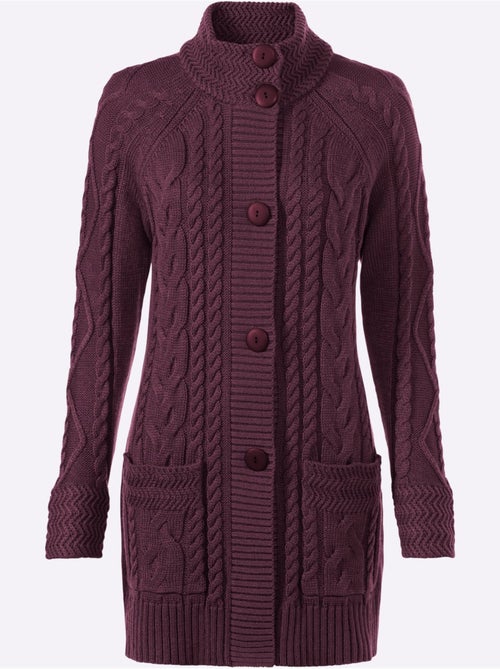 Veste Longue En Tricot 50% Coton - Taille Standard - Witt - Kiabi Veste Longue En Tricot 50% Coton - Taille Standard - Witt - Kiabi