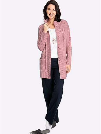 Veste Longue En Tricot 50% Coton - Taille Standard - Witt