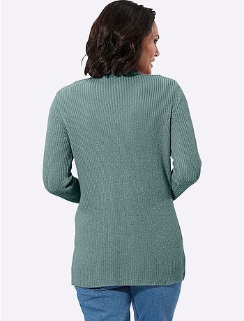 Veste Longue En Tricot 50% Coton - Taille Standard - Witt