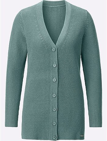 Veste Longue En Tricot 50% Coton - Taille Standard - Witt