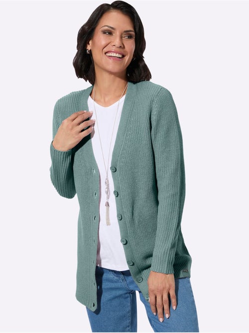 Veste Longue En Tricot 50% Coton - Taille Standard - Witt - Kiabi Veste Longue En Tricot 50% Coton - Taille Standard - Witt - Kiabi