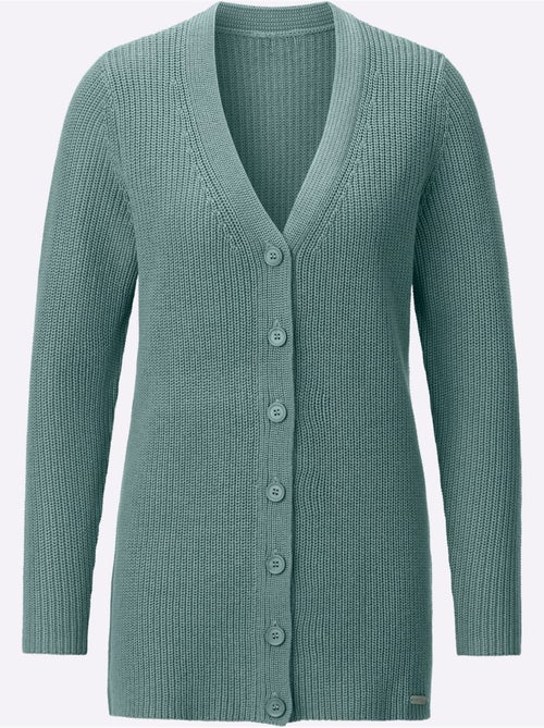Veste Longue En Tricot 50% Coton - Taille Standard - Witt - Kiabi Veste Longue En Tricot 50% Coton - Taille Standard - Witt - Kiabi