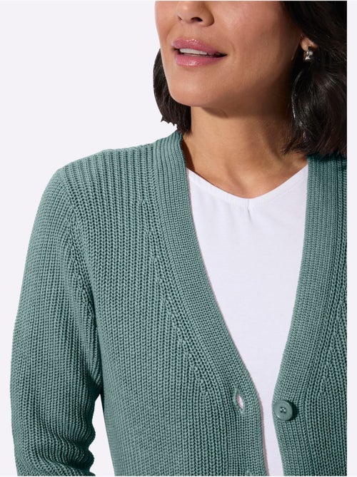 Veste Longue En Tricot 50% Coton - Taille Standard - Witt - Kiabi Veste Longue En Tricot 50% Coton - Taille Standard - Witt - Kiabi