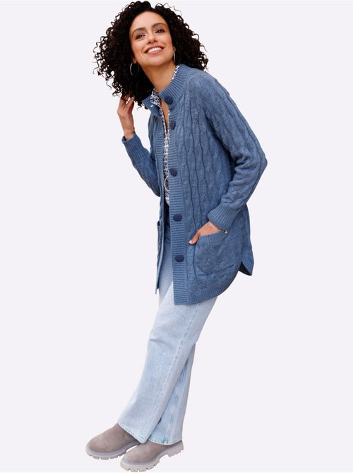 Veste Longue En Tricot 60% Coton - Taille Standard - Witt - Kiabi Veste Longue En Tricot 60% Coton - Taille Standard - Witt - Kiabi