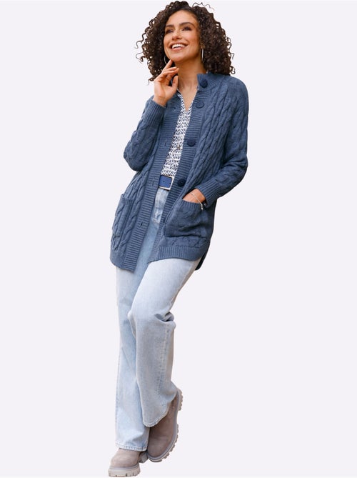 Veste Longue En Tricot 60% Coton - Taille Standard - Witt - Kiabi Veste Longue En Tricot 60% Coton - Taille Standard - Witt - Kiabi
