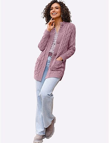 Veste longue en tricot 60% coton - taille standard - witt