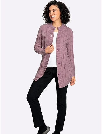 Veste longue en tricot 60% coton - taille standard - witt