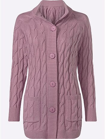 Veste longue en tricot 60% coton - taille standard - witt