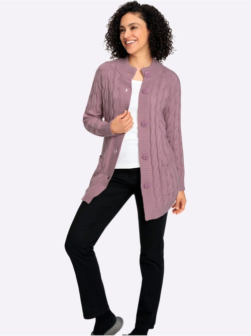 Veste longue en tricot 60% coton - taille standard - witt - Kiabi Veste longue en tricot 60% coton - taille standard - witt - Kiabi