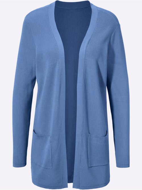 Veste Longue En Tricot 80% Viscose - Taille Standard - Moda Vilona - Kiabi