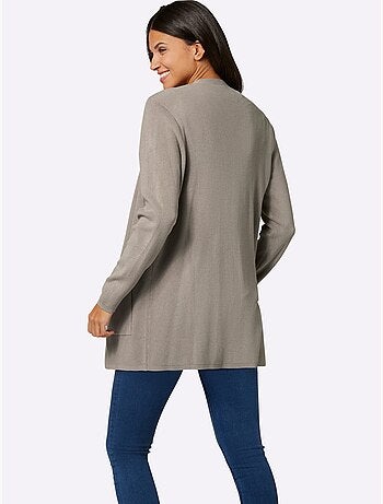 Veste Longue En Tricot 80% Viscose - Taille Standard - Moda Vilona