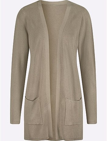 Veste Longue En Tricot 80% Viscose - Taille Standard - Moda Vilona
