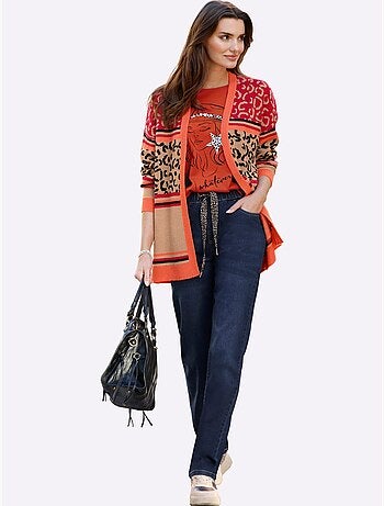 Veste Longue En Tricot Doux Comme Du Cachemire - Taille Standard - Moda Vilona