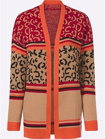Veste Longue En Tricot Doux Comme Du Cachemire - Taille Standard - Moda Vilona