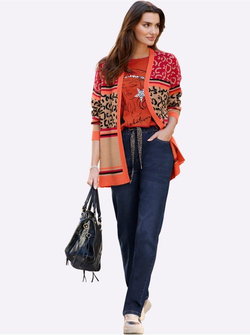 Veste Longue En Tricot Doux Comme Du Cachemire - Taille Standard - Moda Vilona - Kiabi Veste Longue En Tricot Doux Comme Du Cachemire - Taille Standard - Moda Vilona - Kiabi