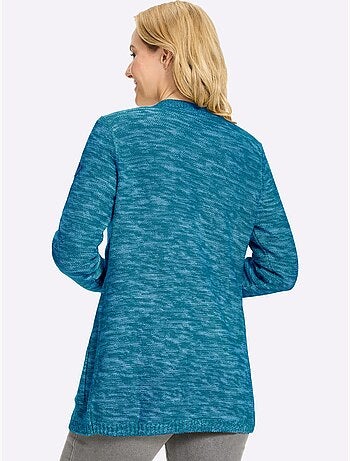 Veste Longue En Tricot Forme Longue Confortable - Taille Standard - Moda Vilona