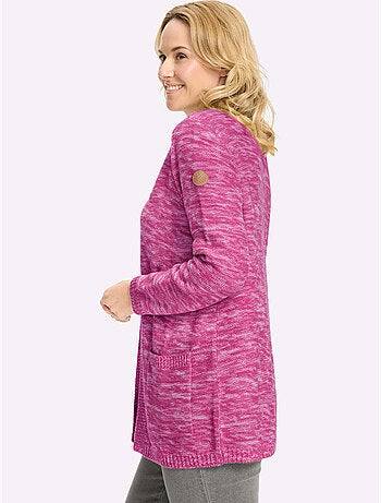 Veste Longue En Tricot Forme Longue Confortable - Taille Standard - Moda Vilona