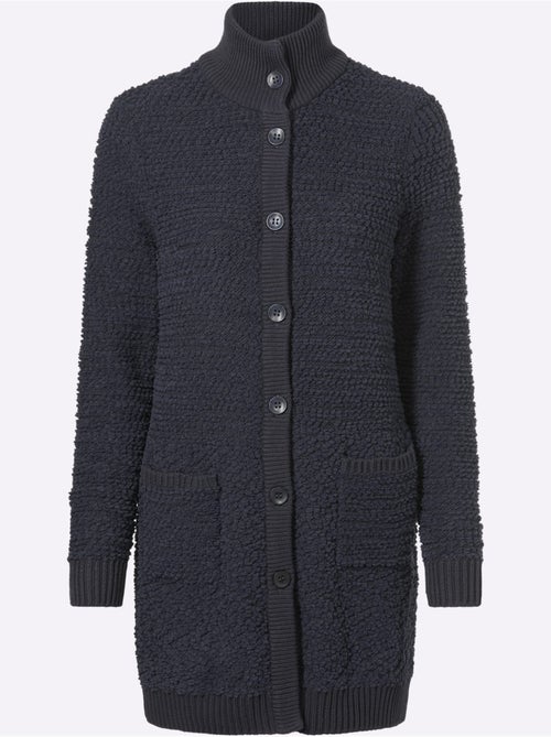 Veste Longue En Tricot Jolie Structure Tricot - Taille Standard - Helline - Kiabi Veste Longue En Tricot Jolie Structure Tricot - Taille Standard - Helline - Kiabi