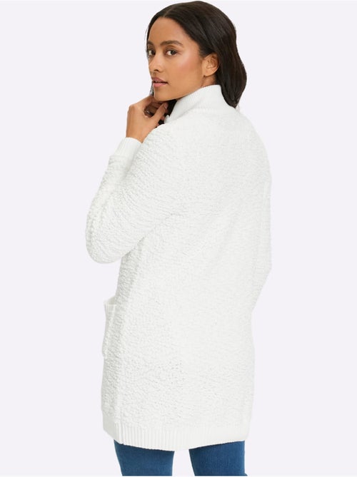 Veste longue en tricot jolie structure tricot - taille standard - helline - Kiabi