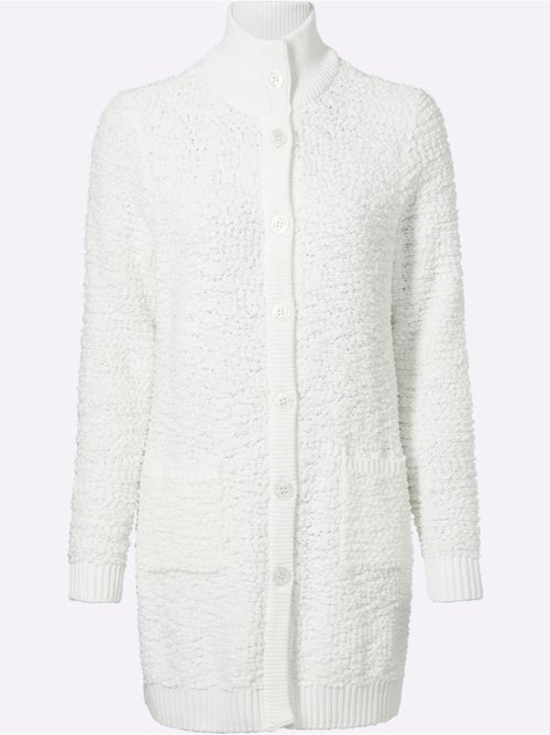 Veste longue en tricot jolie structure tricot - taille standard - helline - Kiabi